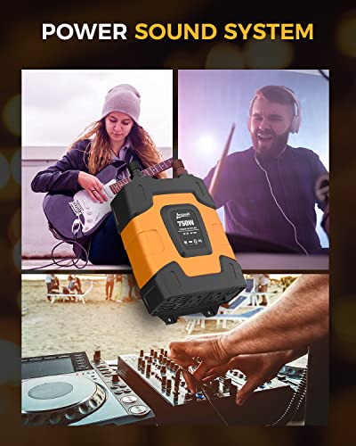 Ampeak 750W Power Inverter, 12V DC to 110V AC, 11 Protections | 1500W Surge Peak, 2 AC Outlets, Dual USB 4.8A,for Car Truck RV Appliances - style: 750W