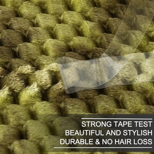 Richave Fleece Throw Blanket,Premium Lightweight Anti-Static 50x60 Inches Travel Size 3D Clouds Stylish Jacquard Throw Blanket for Winter, Tie-dye Olive Green - color: Olive Green, size: Travel (50-Inch-by-61-Inch)