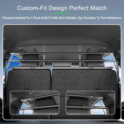 xipoqix Dog Car Barrier Compatible with 2025 2026 Toyota 4Runner Trunk Cargo Pet Barrier Carbon Steel Behind 2nd Row Pet Divider Gate Replacement for 2025 2026 Toyota 4Runner Accessories