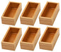 YBM HOME Bamboo Drawer Organizer Storage Box for Kitchen Drawer, Junk Drawer, Office, Bedroom, Children Room, Craft, Sewing, and Bathroom, 6 Pack 3x6x2 inch - size: 3x6x2 Inch ( Pack of 6 )