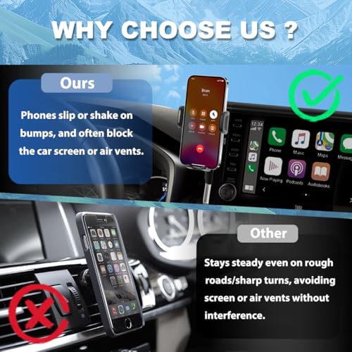 Car Phone Holder Fit for 2019-2025 Toyota RAV4 Accessories Phone Mount 7/8-inch Screen Fixed Clip, Cell Phone Automobile Cradles Hands-Free 360 Degree Rotation Not Affect Air Vent - size: 2019-2025 Toyota RAV4