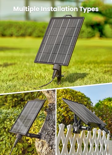 Brightown 108FT 52LED Solar String Lights Outdoor with Remote & USB Port, Shatterproof Bulbs, Dimmable & Timable, 3 Modes, Patio Lights Solar Powered with Mount Clips for Camping Backyard Garden Decor - size: 108FT