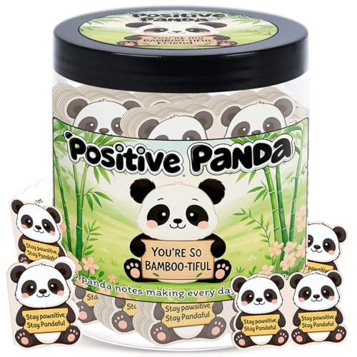 Positive Panda Jar with 60 Daily Affirmation Cards, Emotional Support Panda, Panda Gifts for Women, Panda Figurines, Panda Decor, Panda Gifts for Girls, The Panda Emotional Healing On Demand - color: Positive Panda