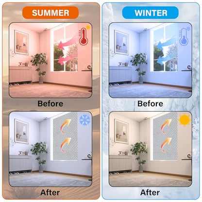 winemana Window Insulation Roll, 48IN x 10FT Reflective Heat Shield Bubble Film, Double-Sided Aluminum Foil Insulation, Weatherproof Garage Door Cover for Windows, RV, Basement, Winter & Summer - size: 48 in x 10 ft