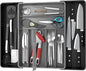 Simple Houseware Expandable Kitchen Drawer Flatware Organizer, Black/Gray - color: Black/Gray