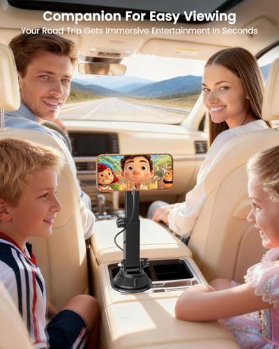 OHLPRO for MagSafe Cup Holder Car Mount Charger for iPhone 17, 15W Fast Charging Magnetic Cupholder Phone Mount, Compatible with iPhone 16 15 14 13 12 Series, for Kids Road Trip Essentials - color: Sliver