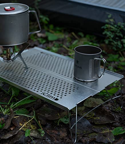 iClimb Mini Solo Folding Table Ultralight Compact for Backpacking Camping Hiking Beach Picnic (Silver - S) - color: Silver, size: Small