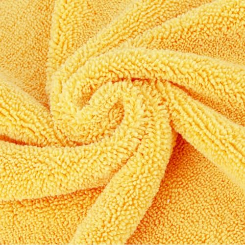 Amazon Basics Microfiber Car Drying Towels, Highly Absorbent, Lint Free, Scratch Free, Ultra-Soft, Car Detailing, Buffing and Polishing, 16" x 16", Yellow, 12-Pack - size: 12 Pack