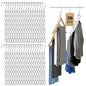 36 Pack Clothing Chain Hanger Collapsible Metal Closet Organizer Space Saving Hangers for Clothes with 7 Holes Apartment College Dorm Room Essentials,Cascading Hanger for Home,Travel,Cruise Ships,RVs