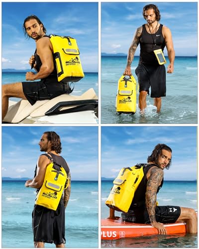 IDRYBAG Dry Bag Backpack - color: Yellow, size: 20L