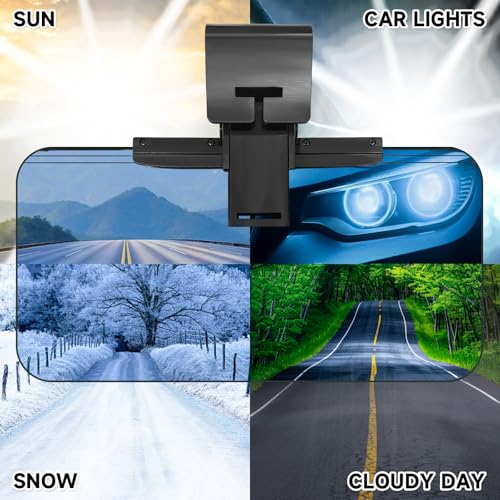 Sun Visor Extender for Cars，Adjustable Car Visor Extender Sun Blocker(UV400) ，Polarized Car Sun Visor，Safe Driving Extension for Glare，Clip on Sun Visors for Cars, Universal (Universal, L) - style: Universal