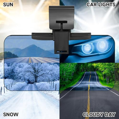 Sun Visor Extender for Cars，Adjustable Car Visor Extender Sun Blocker(UV400) ，Polarized Car Sun Visor，Safe Driving Extension for Glare，Clip on Sun Visors for Cars, Universal (Universal, L) - style: Universal