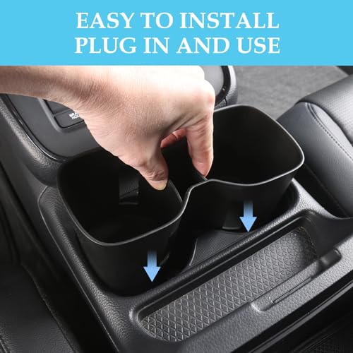 Front Cup Holder Compatible with Honda 2023-2025 2026 CRV Accessories (Include HEV) TPE Material Front & Rear Insert Center Console Organizer - color: for Honda 2023-2026 CRV (Front)