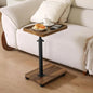 C Table End Table Adjustable Height, 360°Swivel TV Tray Table Couch Tables C Shaped Side Tables Living Room and Bedroom for Sofa, Bed,Chair (Brown) - color: Brown