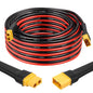 MOOKEERF XT60 Extension Cable 10AWG 30FT XT60 to XT60 Cable with Male to Female Connector for Portable Power Station Solar Panel RC Battery - size: 30FT