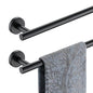 JQK Black Towel Bar, 27 Inch 304 Stainless Steel Thicken 0.8mm Towel Rack Bathroom, Towel Holder Matte Black Wall Mount, Useable Length 24 Inch 2 Pack, TB110L24-PB-P2 - color: Black, size: 27 Inch (2 Pack)