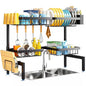 ARSTPEOE 2 Tiers 4 Baskets (one More Than Others) Over The Sink Dish Drying Rack,fits All Sinks (from 24.8" to 35.4"),2-Tier Adjustable Sink Rack,Dishes Rack Kitchen Storage Organizer Space Saving