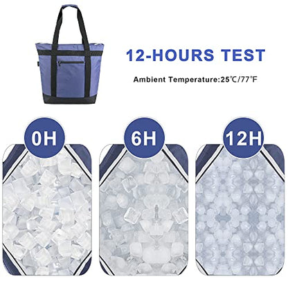 BeeGreen Insulated Cooler Bag Leakproof Freezer Shopping Tote for Groceries Heavy Duty Thermal Food Delivery Bag - color: Navy Blue, style: Sling Cooler
