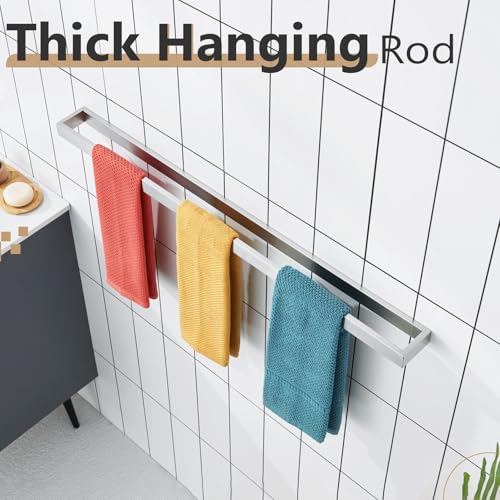 KOKOSIRI Towel Bar Brushed Nickel Bath Towel Hanger Holder 32-Inch Kitchen Rack Stainless Steel for Bathroom Hardware Wall Mount, 1 Pack B4008BR-L32 - color: Brushed Nickel, size: 32-Inch