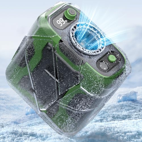 Koonie Portable Waist Clip Fan, Cool Clip Fan Under Shirt with 100 Levels Speeds, Rechargeable Battery Supports 24H Working Time, Wearable Belt Personal Device for Outdoor Work Camping Travel, Green - color: Green