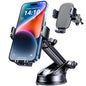GUWEZ Phone Holders for Your Car [Military Grade Suction Ultra Strong Base] Cell Phone Car Holder 3 in 1 Dashboard/Windshield/Air Vent Hands-Free for Video Installation Kit iPhone Android