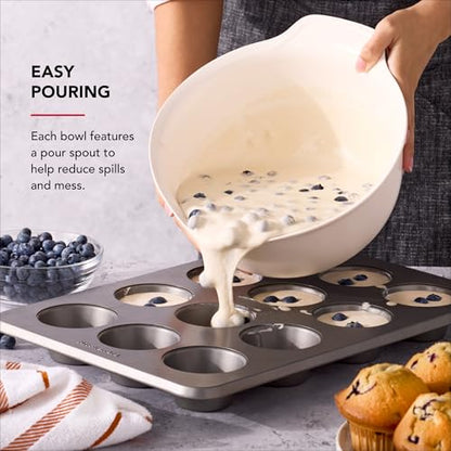KitchenAid Universal Nesting Plastic Mixing Bowls - color: Porcelain, size: Set of 3