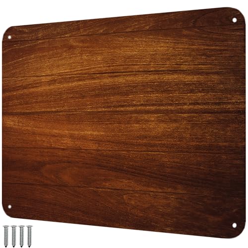 9 inches x 6.5 inches Stainless Steel Plate for Magnets, 3M Adhesive Back, Mounting Screws, Ideal for Magnetic Shelf, Spice Holders, Fridge Magnets. Mount Anywhere! (Timber, 1 Pack) - color: Timber, size: 1 PACK