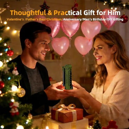 LED Work Light Rechargeable Flashlight, Tool Gifts for Fathers Day Dad Hubby Men Him Husband Mechanic Torch Grill Light Inspection Lamp Magnetic Base 5 Modes 360° Rotate Car Emergency Repair Green - color: Green