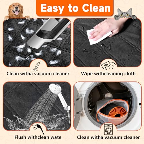 Dog Car Seat Cover for Back Seat, Hard Bottom Back Seat Extender for Dogs — Supports 500lbs for Safe Road Trips, Waterproof Pet Hammock Suitable for Large Breeds in Cars, SUVs & Trucks