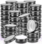 30Pack 2oz Tin Jars, 60ml Metal Tin cans, 2Ounce Aluminum tin can jar Containers with Screw Lid for Lotion Bars, Spices, Salve, Balms, Beard Balm, Toiletries, Creams, Samples, Makeup Cosmetic - color: Black 30pack