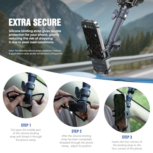 Suction Cup Car Phone Mount for Dashboard/Windshield/Mirror/Desk, with 25mm Ball Head and Aluminum Magic Arm, Phone Holder for iPhone/Samsung/Android, Fits Phone Width 2.56-3.74"(KPS-11) - color: KPS-11