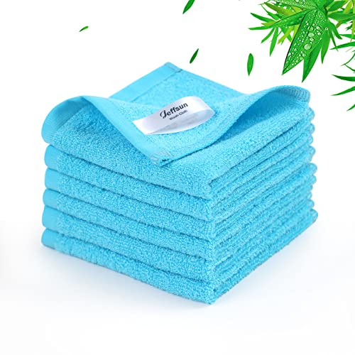 Baby Washcloths 6 Pack, 10x10 inch Heavenly Soft Blue Wash Cloths for Face and Body, Gentle & Safe Face Towels on Sensitive Skin, Baby Essentials Shower Gifts for Boy Infant Kid Toddler Children - color: Blue, size: 10x10 inch-6 Pack