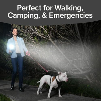 Star Patrol Platinum Mega-Bright Rechargeable Spotlight, AS SEEN ON TV, Tactical Flashlight, 10 Modes, Turbo Boost Up to 100%, Built-in Kickstand & Phone Charger, for Camping,Emergencies, 9 in, Black - style: Star Patrol Platinum