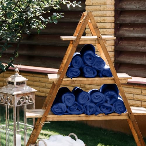 Buryeah 10 Pcs Fleece Blanket Bulk Soft Warm Fleece Blankets Cozy Lightweight Throw Blankets Plush Pet Throw Blanket for Home Bed Sofa Office Wedding Gifts Travel(50" X 60",Blue) - color: Blue