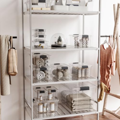 Superio 2.3 Qt Clear Plastic Storage Bin with Lid, Non-Toxic, BPA Free, Odor Free, Organizer Storage Box, Stackable Plastic Tote for Home, Garage, School, and Office, Small - size: 2.3 Qt