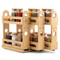 Pull Out Spice Rack Organizer for Cabinet Wide Slide Out Seasoning Rack Fits 2.1" Jars Large Capacity for Pantry Kitchen Cabinet 9" Deep Heavy Duty Easy Install