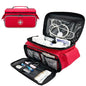First Aid Bag Empty With Lockable Zipper,Compact and Portable Small Medicine Storage Bag,Family First Aid Box, Pill Bottle Organizer for Travel, Car and Home Use, Red(Bag Only)
