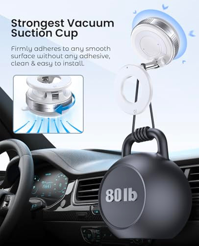 Jononser Magnetic Car Phone Mount, Compact Foldable Phone Holder with Strong Nano Adhesive & N52 Magnet, 360° Adjustable Dashboard/Windshield Mount for iPhone 17/16/15/14/13/12 & MagSafe Devices - color: White