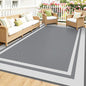 Mattitude Outdoor Rug Reversible Portable Plastic Straw Camping Rugs for Outside RV,Large Waterproof Outdoor Area Rugs for Patio,Deck,Porch,Balcony(5'x 8',White&Gray) - size: 5' x 8' (Rectangular)