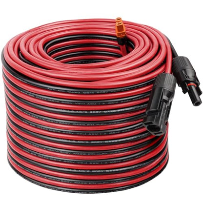 MOOKEERF Solar to XT60i Cable 10AWG - 150FT Solar Panel to XT60i Adapter Connector XT60i-F Extension Cable for Portable Power Station Solar Generator - size: 150FT