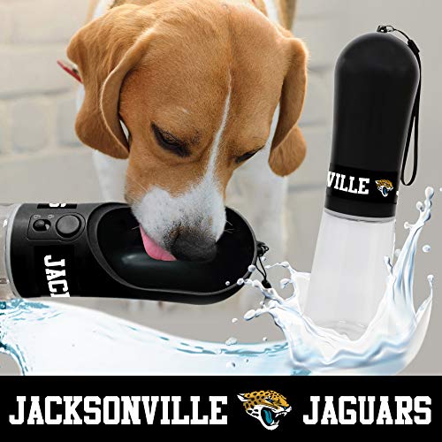 Dog Water Bottle. NFL Jacksonville Jaguars PET Water Bottle. Best Cat Water Bottle. Water Fountain Dispenser for Dogs & Cats. - color: Jacksonville Jaguars