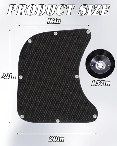 2Pcs Semi Truck Side Window Sun Shades,20×23" UV Protection Sunblock Side Window Shade with Suction Cup,Semi Truck Accessories for Kenworth,Volvo VNL,RV,Freightliner,International Trucks