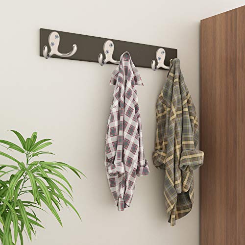 IBosins 28 Pack Heavy Duty Double Prong Coat Hooks Wall Mounted with 56 Screws Retro Double Hooks Utility Hooks for Coat, Scarf, Bag, Towel, Key, Cap, Cup, Hat - color: 28 Pcs Silvery