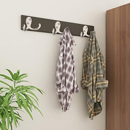 IBosins 28 Pack Heavy Duty Double Prong Coat Hooks Wall Mounted with 56 Screws Retro Double Hooks Utility Hooks for Coat, Scarf, Bag, Towel, Key, Cap, Cup, Hat - color: 28 Pcs Silvery