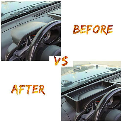 RT-TCZ JK Dashboard Storage Organizer Tray Phone Sunglasses Box Container for 2007-2010 Jeep Wrangler JK JKU Unlimited