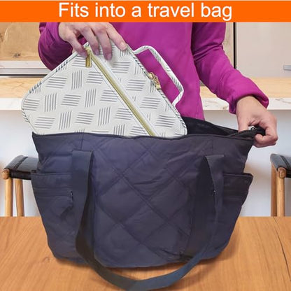 Medium Travel Pill Bottle Organizer, Slim Medicine Bag, Carrier for Medications and Medical Supplies - Jacquard Gray - color: - M Jacquard Gray