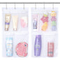 Lifewit Mesh Shower Caddy, 5 Pockets Hanging Shower Organizer with Quick Drying Mesh, Portable Space Saving Bathroom Organizer to Hold Soap, Shampoo and Cruise Ship Essentials, White, 2 Pack - size: 12" × 20"