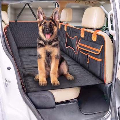 Dog Seat Cover for Back Seat | Extended Dog Car Seat Cover for Back Seat, Car Seats for Pets, Waterproof, Durable, Extra Space with Hard Bottom, Pet Seat Protector for Dogs