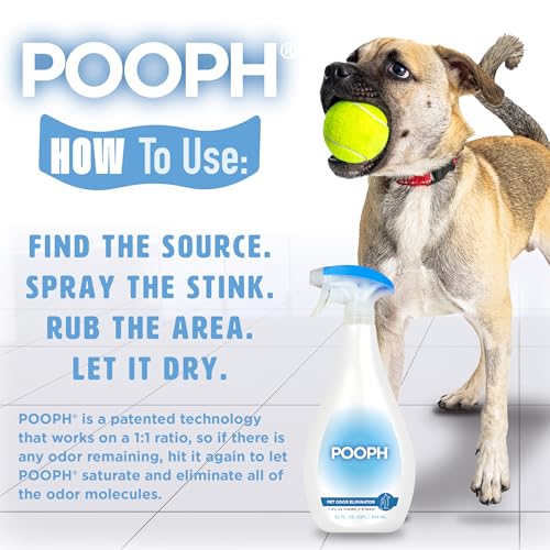 Pooph Pet Odor Eliminator, 20oz Spray - Dismantles Odors on a Molecular Basis, Dogs, Cats, Freshener, Urine, Poop, Pee, Deodorizer, Natures, Puppy, Fresh, Clean, Furniture, Potty, Safe - size: 20 Fl Oz (Pack of 1)