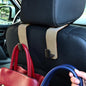 Amooca Car Seat Back Hook Universal Auto Storage Hanger Suede with Metal Car Seat Organizer for Handbag Purse Coat Umbrellas Grocery Bags 2 Pack Beige - color: Beige